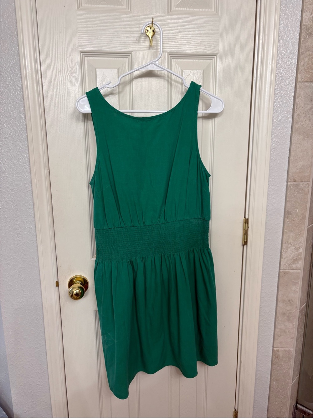 Target Green Sleeveless Smocked-Waist Dress